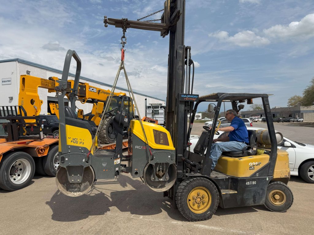 delivering used equipment to customer around dallas fort worth