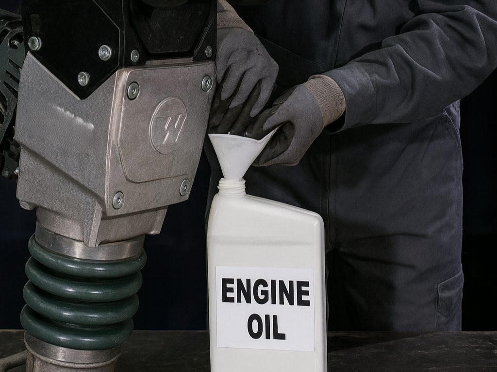 changing tamping rammer engine oil