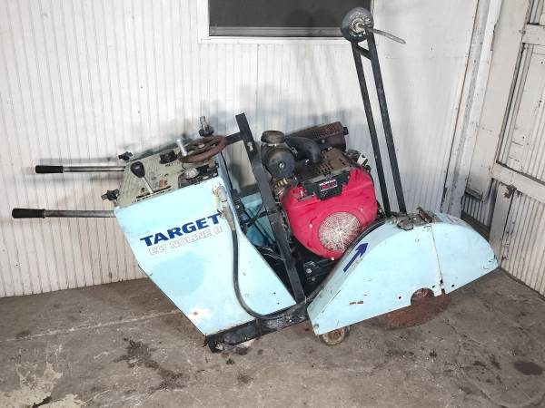 rusty and broken concrete saw