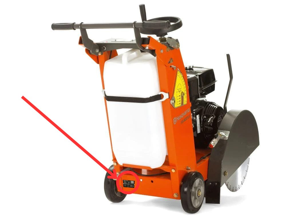 the location of identification or name plate in husqvarna fs 400